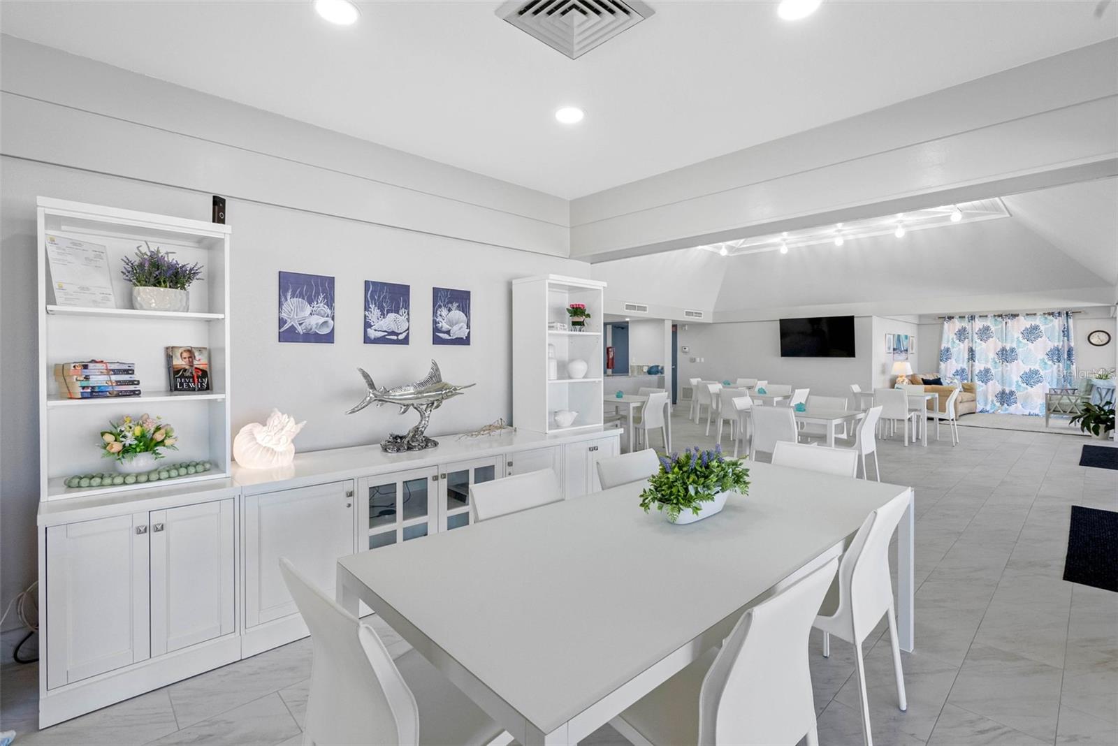 Plenty of seating to come in from outside