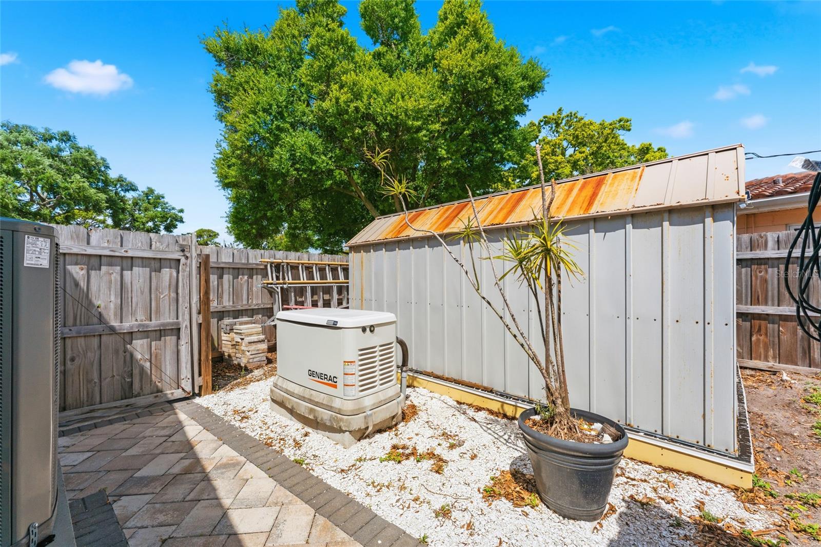 Storage Shed Separated From Backyard
