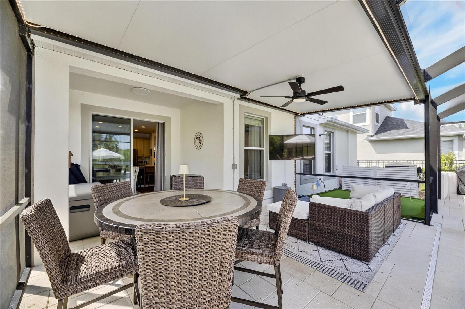 Perfect covered entertainment area