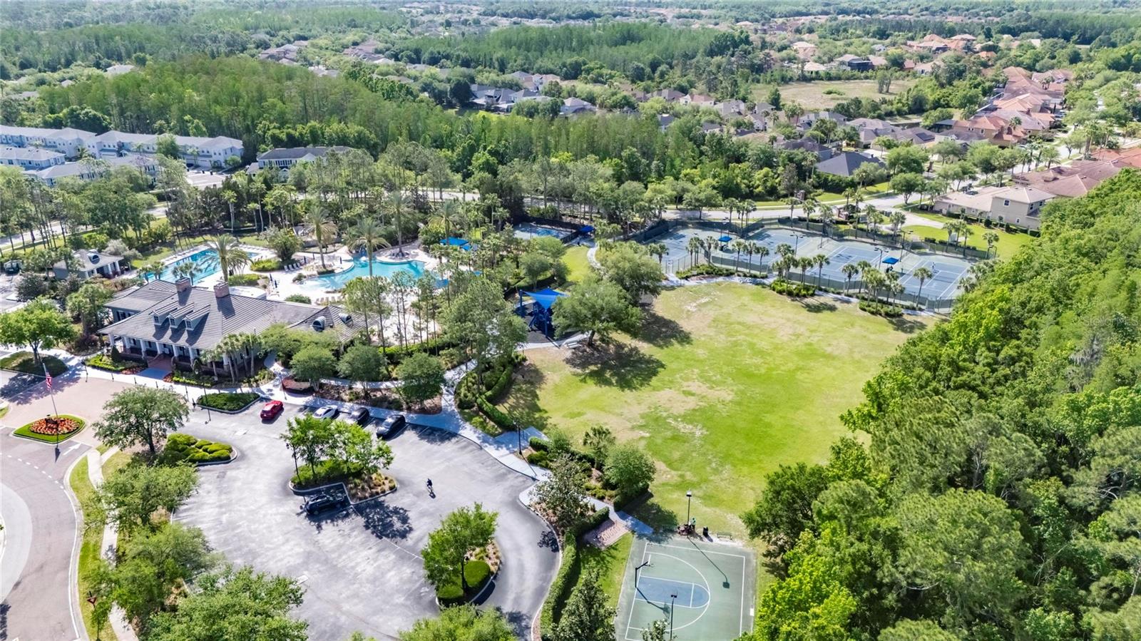 Grand Hampton has tennis courts, pickle ball and basketball courts