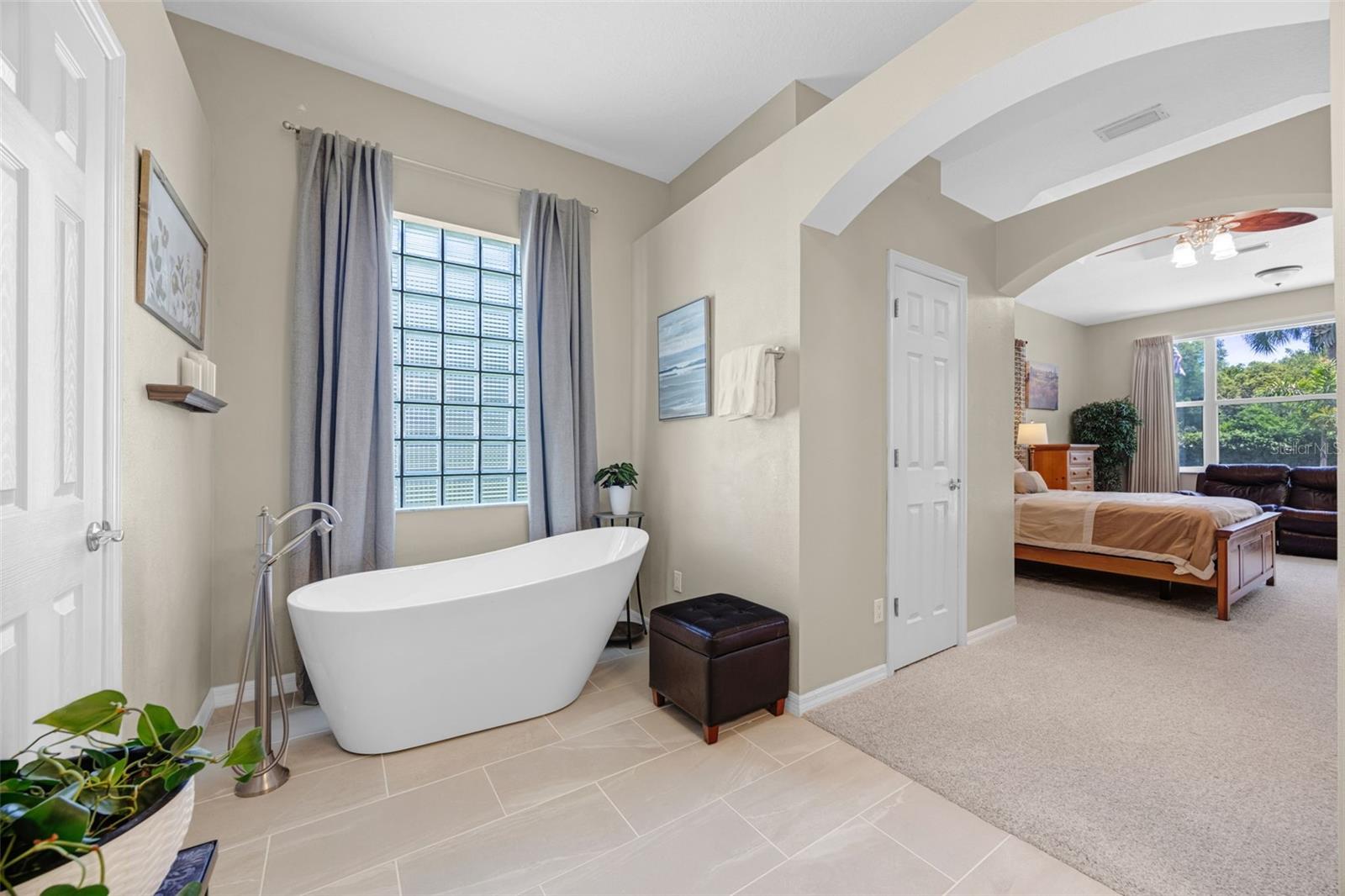 The Primary EnSuite is an oasis of luxury.  Double walk-in closets are a huge plus.
