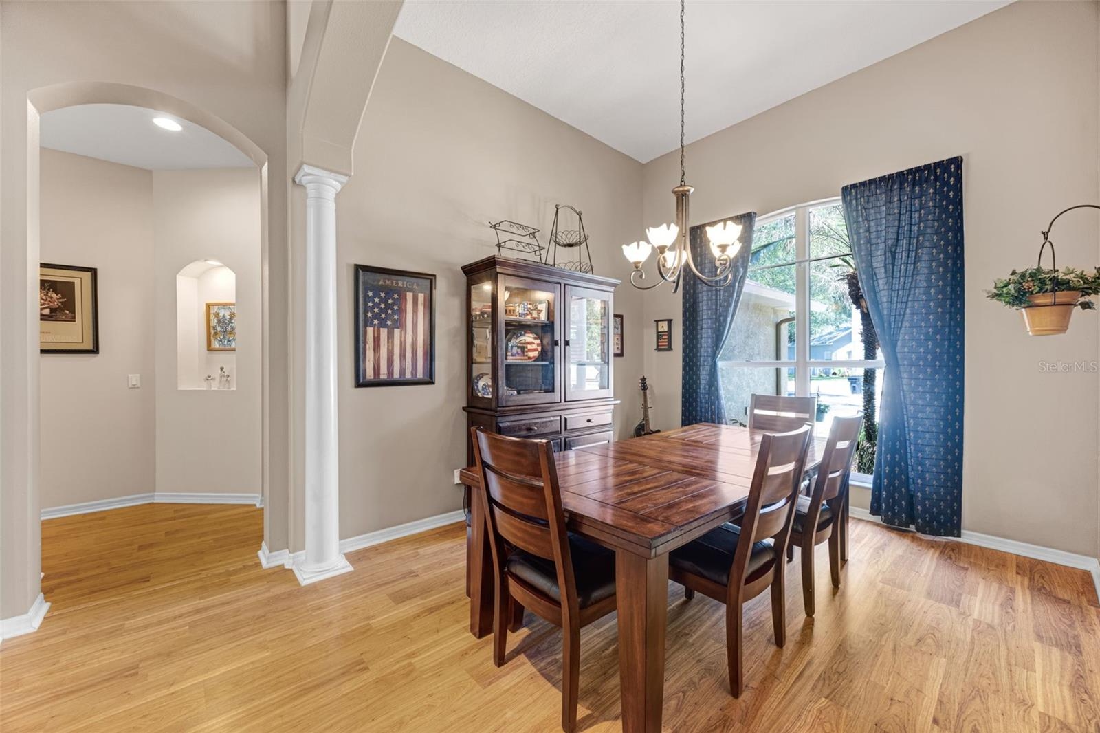 Beautiful laminate floors grace the entire main areas of the home.