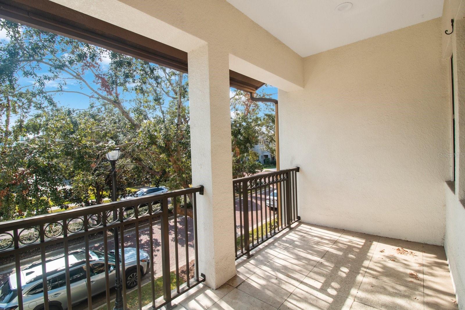 private balcony on second floor