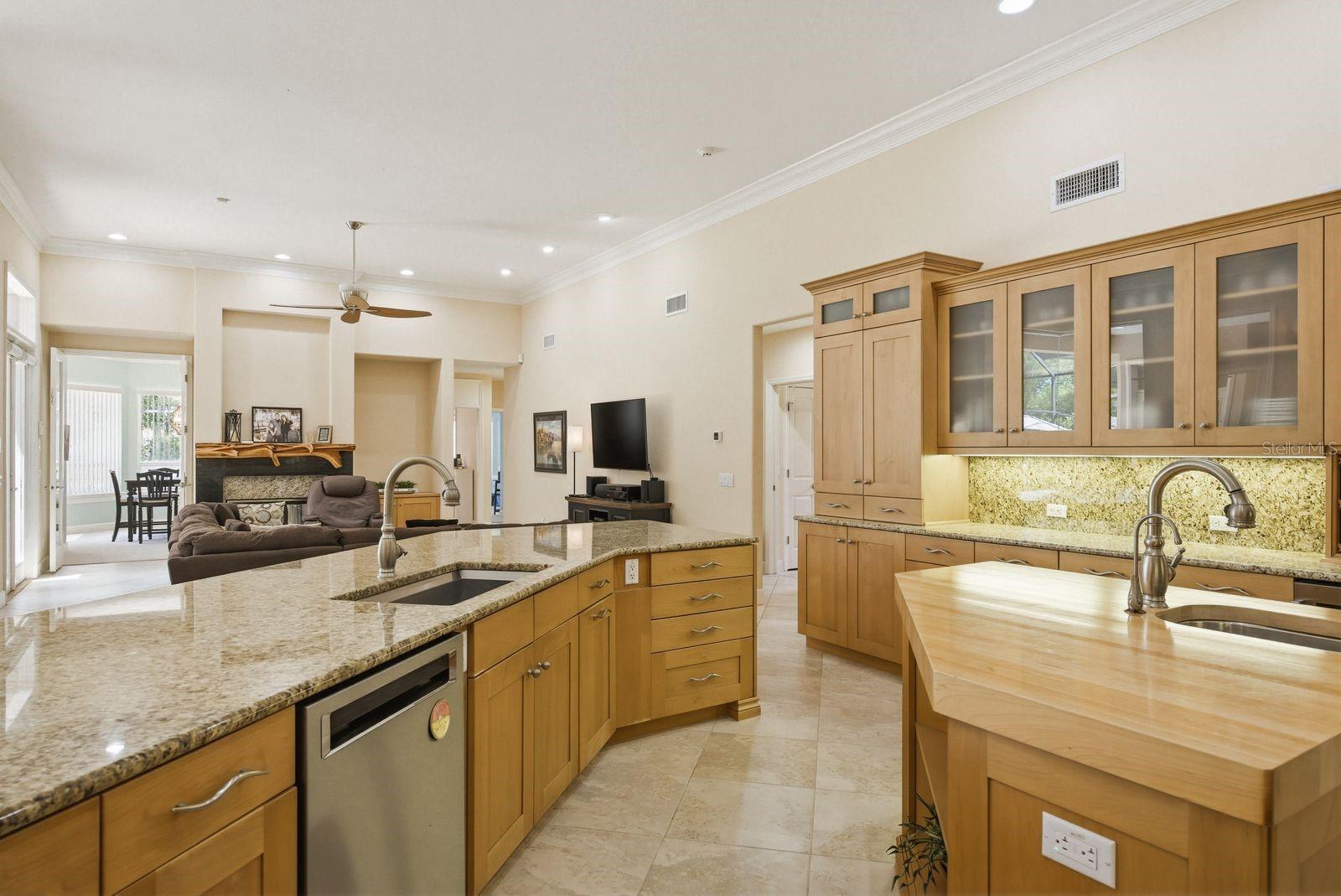 Chef's kitchen, custom cabinetry & granite counters · 976 Cypress Cove Way Tarpon Springs FL 34688