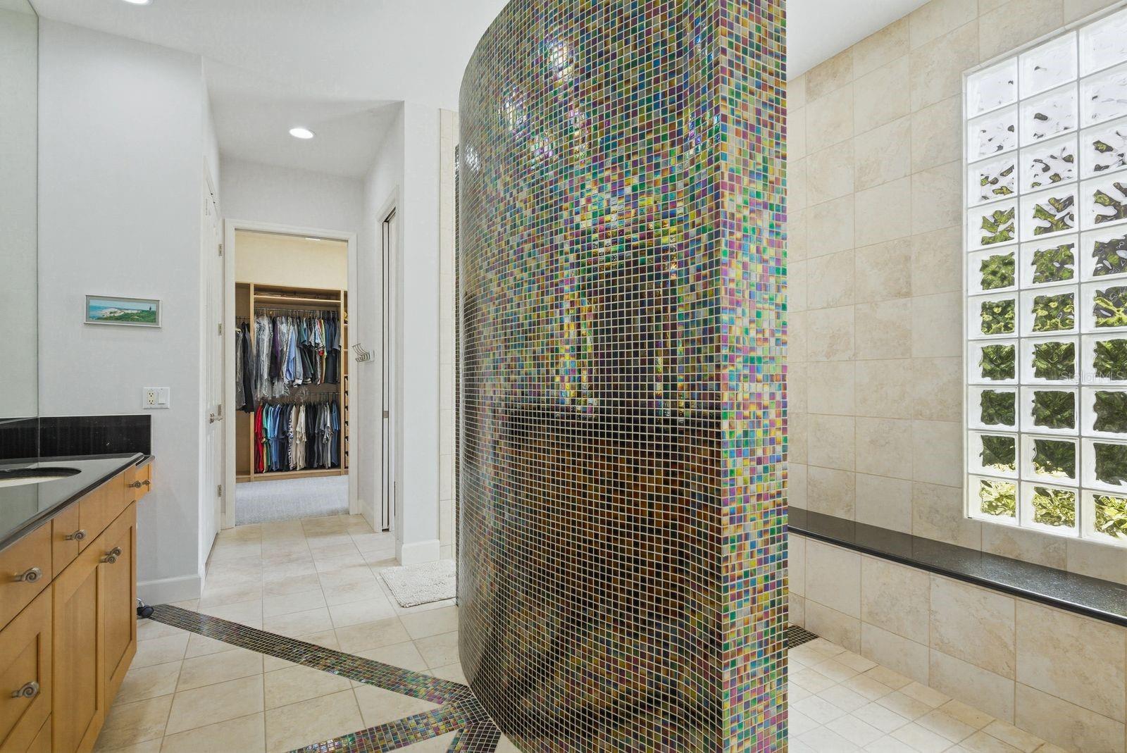 Spa-worthy primary bath, dual sinks & custom walk-in shower · 976 Cypress Cove Way Tarpon Springs FL 34688