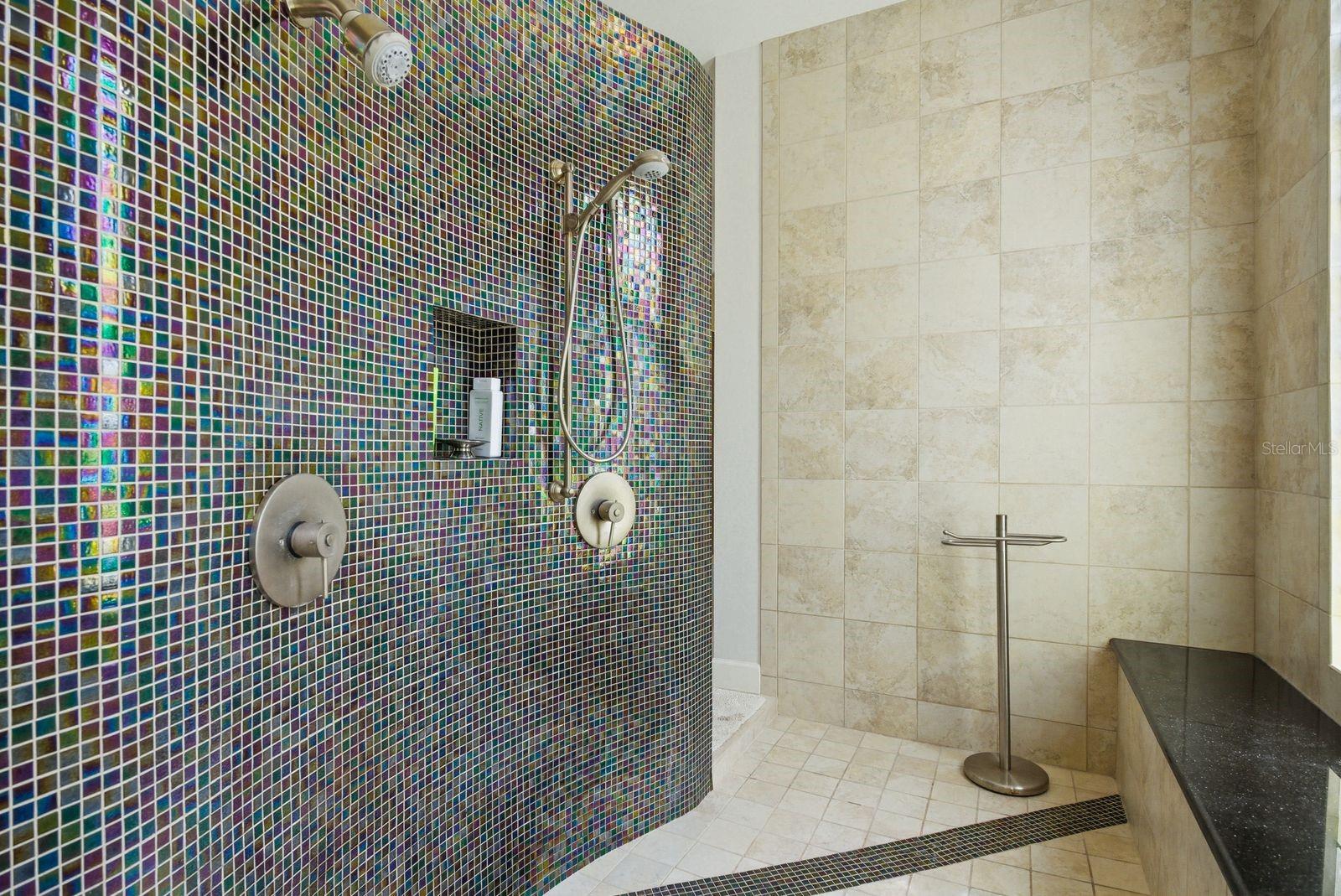 Spa-worthy primary bath, dual sinks & custom walk-in shower · 976 Cypress Cove Way Tarpon Springs FL 34688