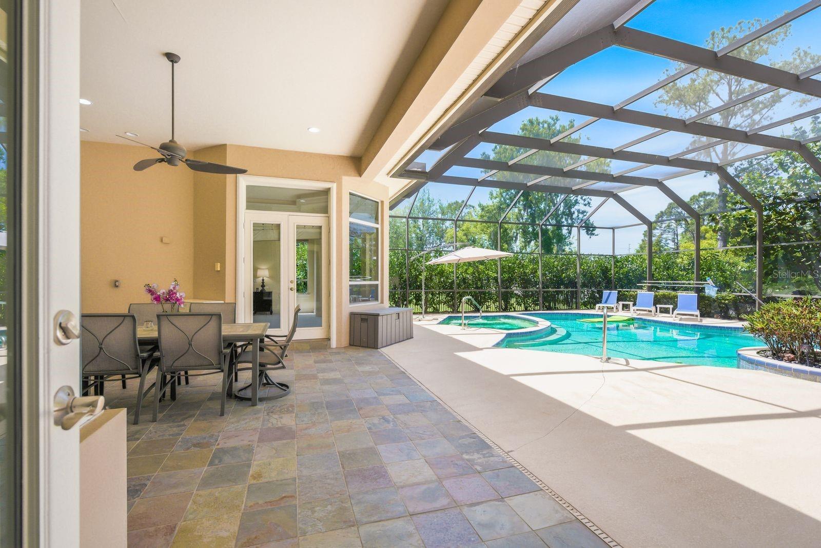 Covered lanai, seamless indoor-outdoor living · 976 Cypress Cove Way Tarpon Springs FL 34688