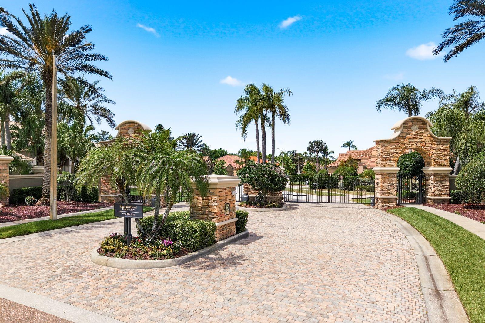 Private gated entry, Cypress Cove Estates · 976 Cypress Cove Way Tarpon Springs FL 34688