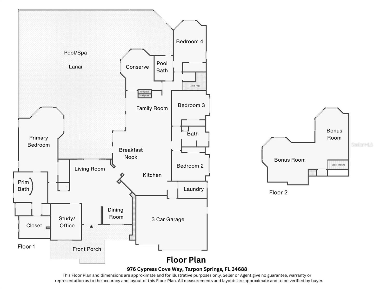 Floor Plan -976 Cypress Cove Way, Tarpon Springs, FL 34688
