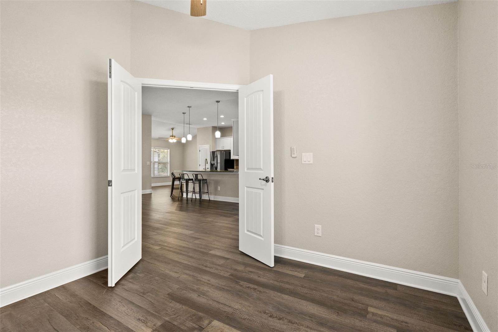 Office view into Main Living Area