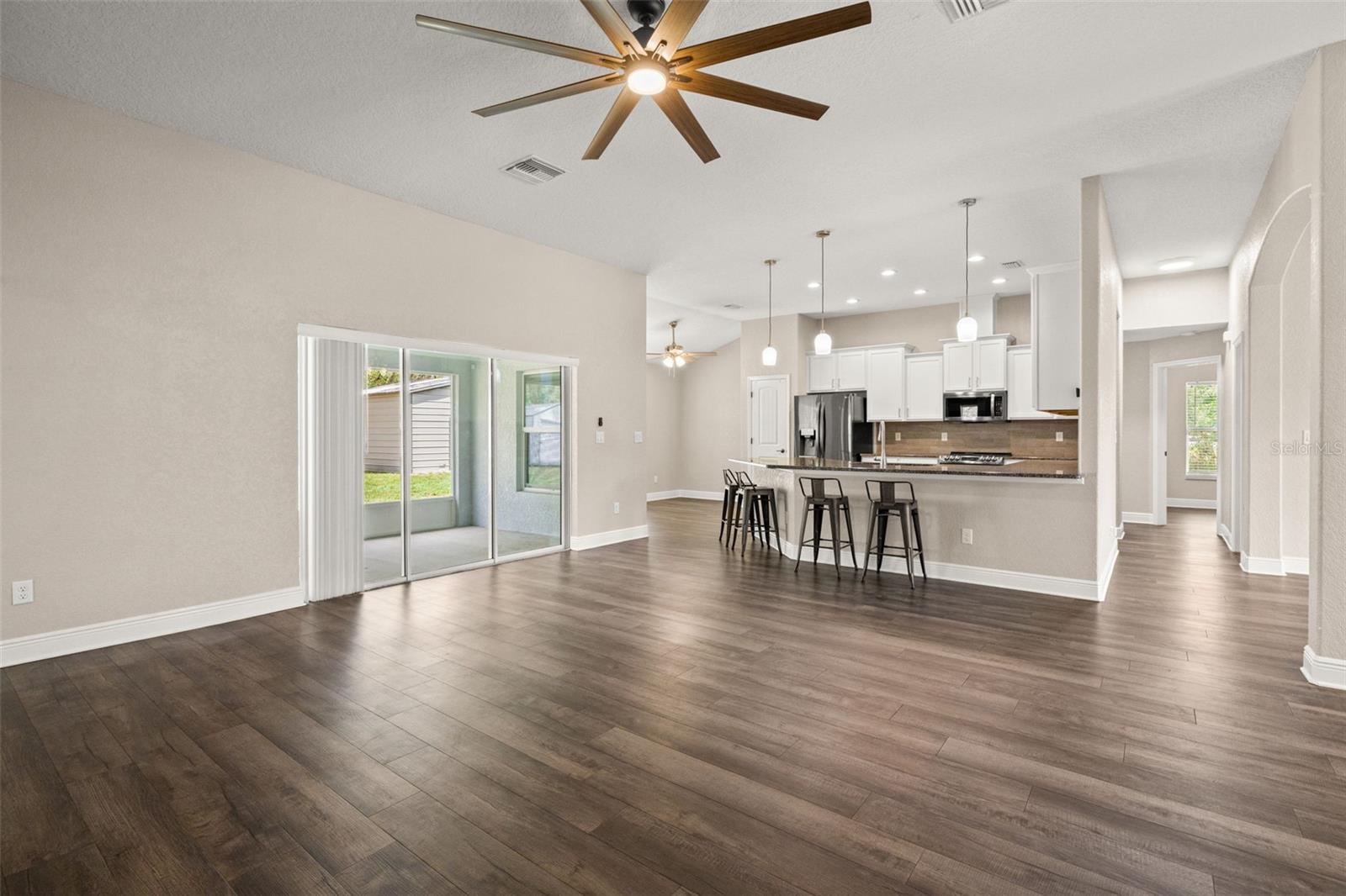 Living Area to Kitchen View