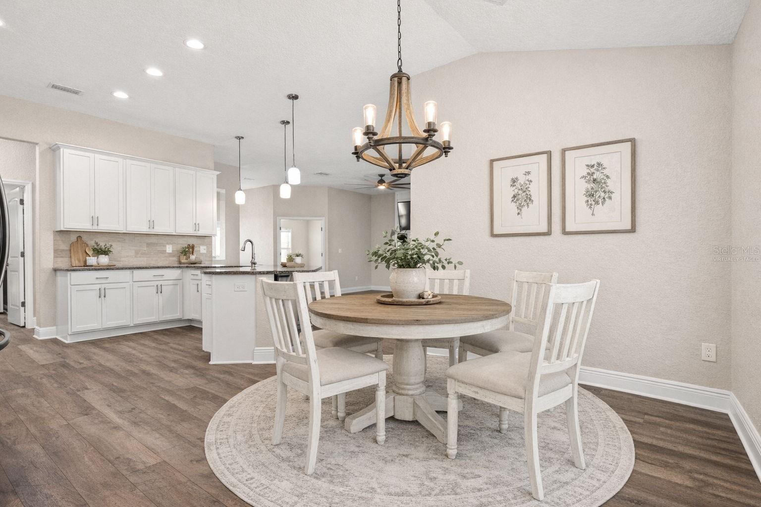 Virtually Staged Breakfast Nook Main Home