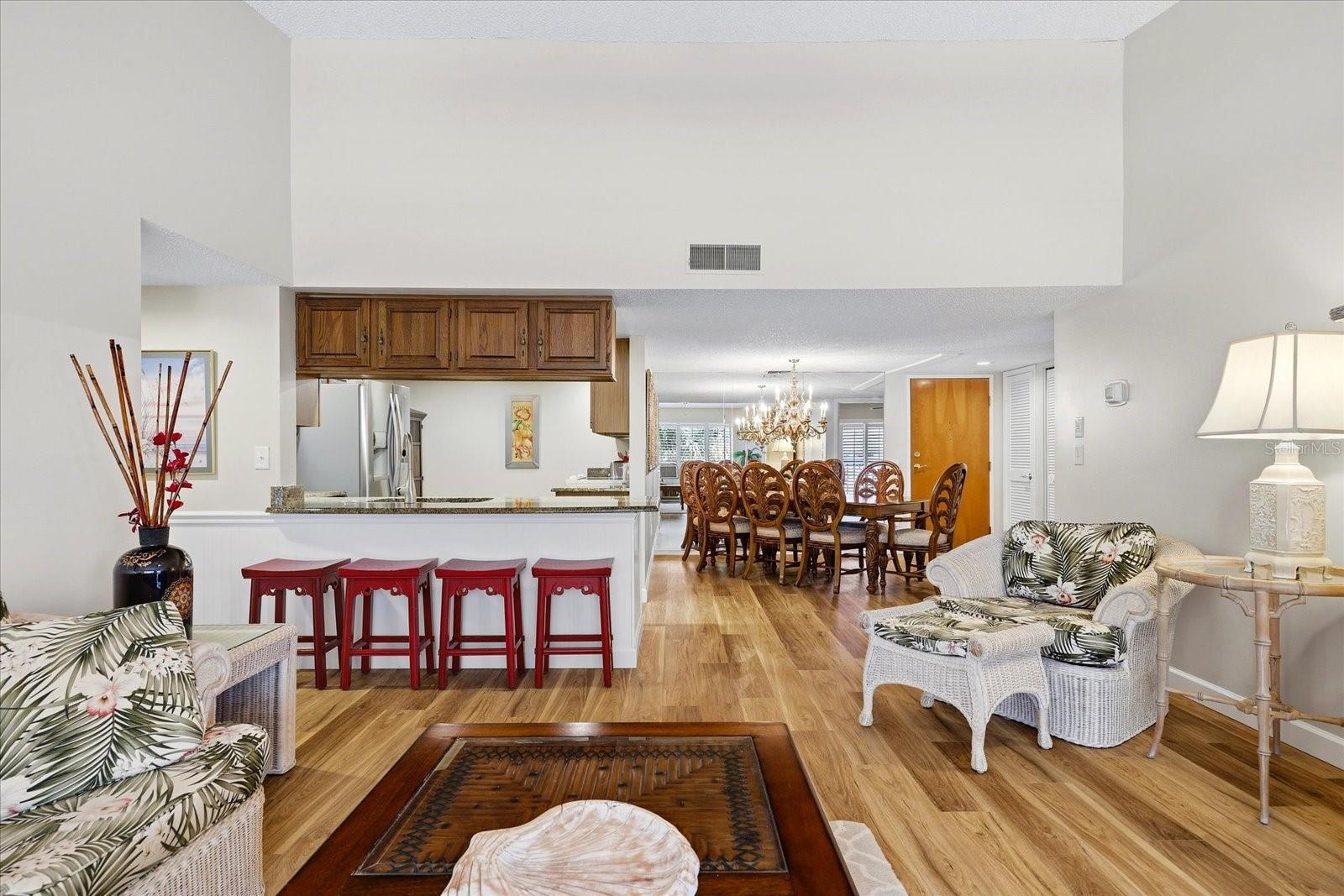 Living Room to Kitchen and Dining