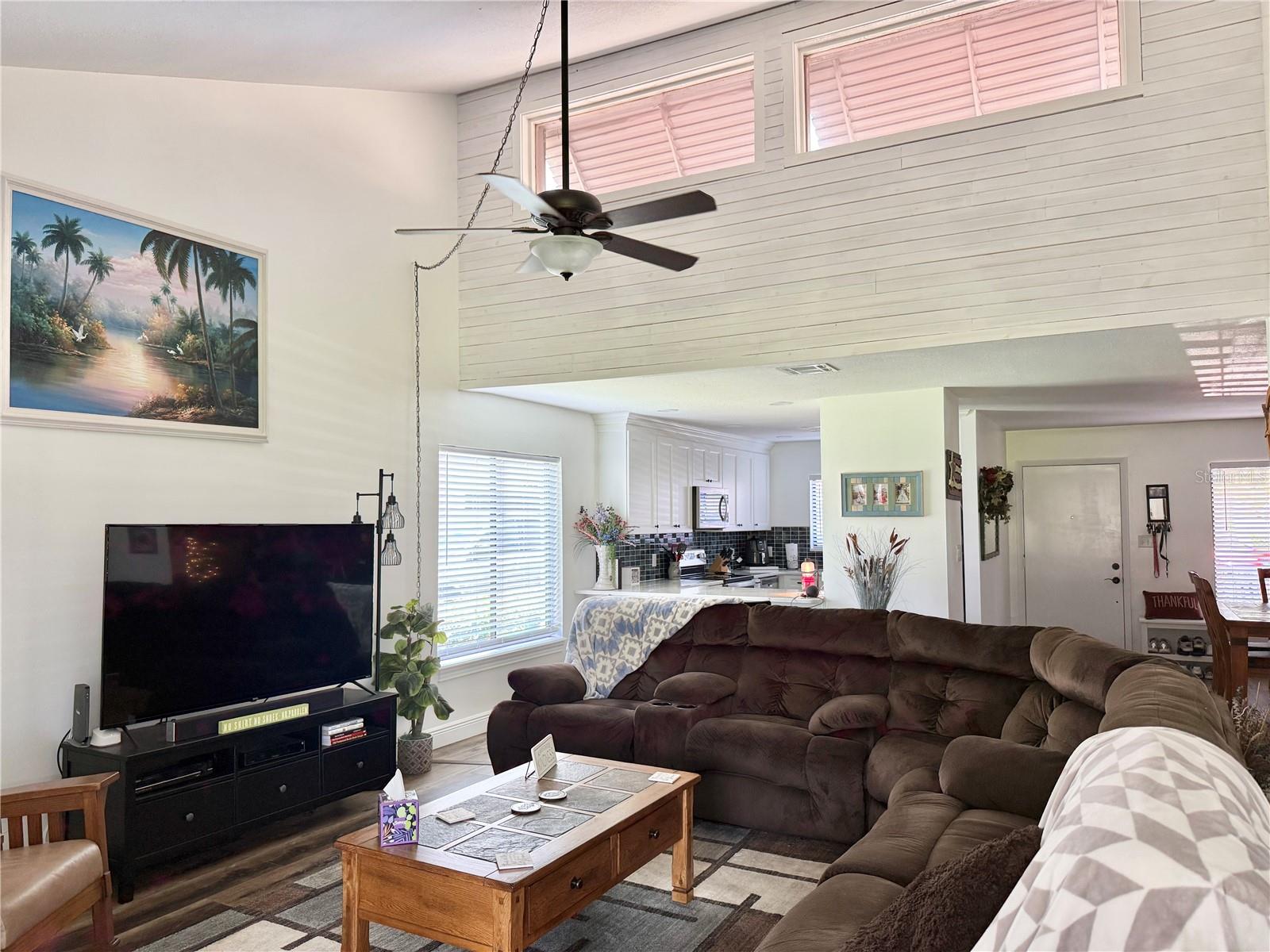 Living Area - Vaulted Ceilings and Clerestory Windows