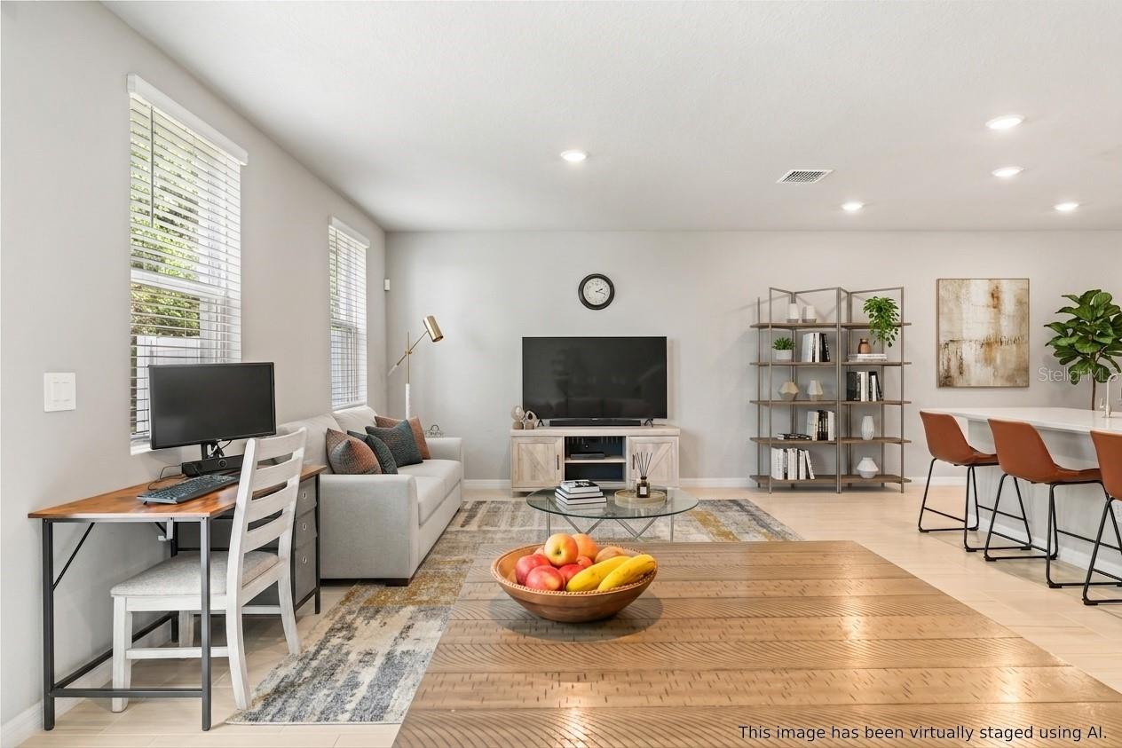 Dining and living area