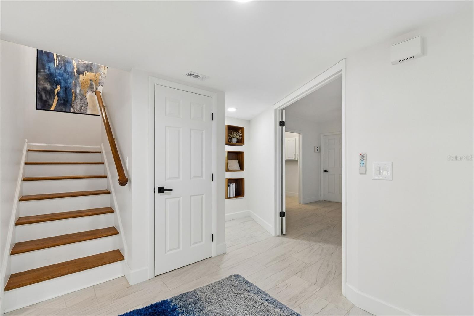 Stairs Landing With Virtual  Staged Artwork