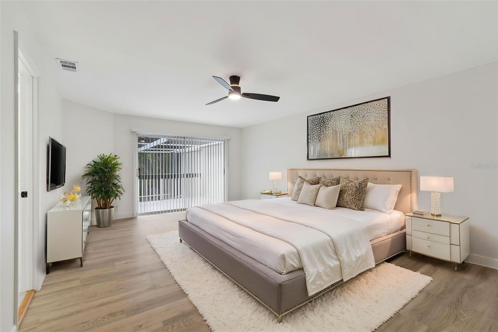 Virtual Staged Master Bedroom