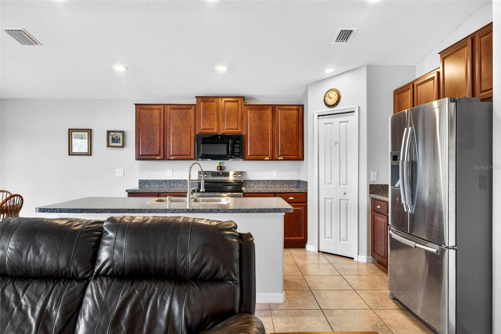 Stacked 42"cabinets in kitchen