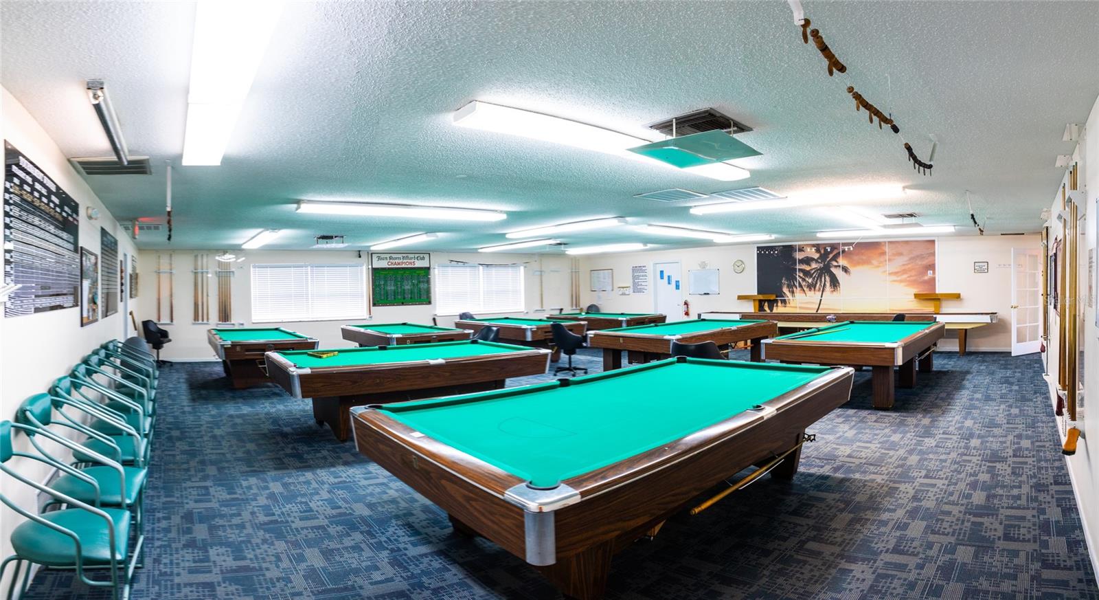 Eight Table Billard Room.