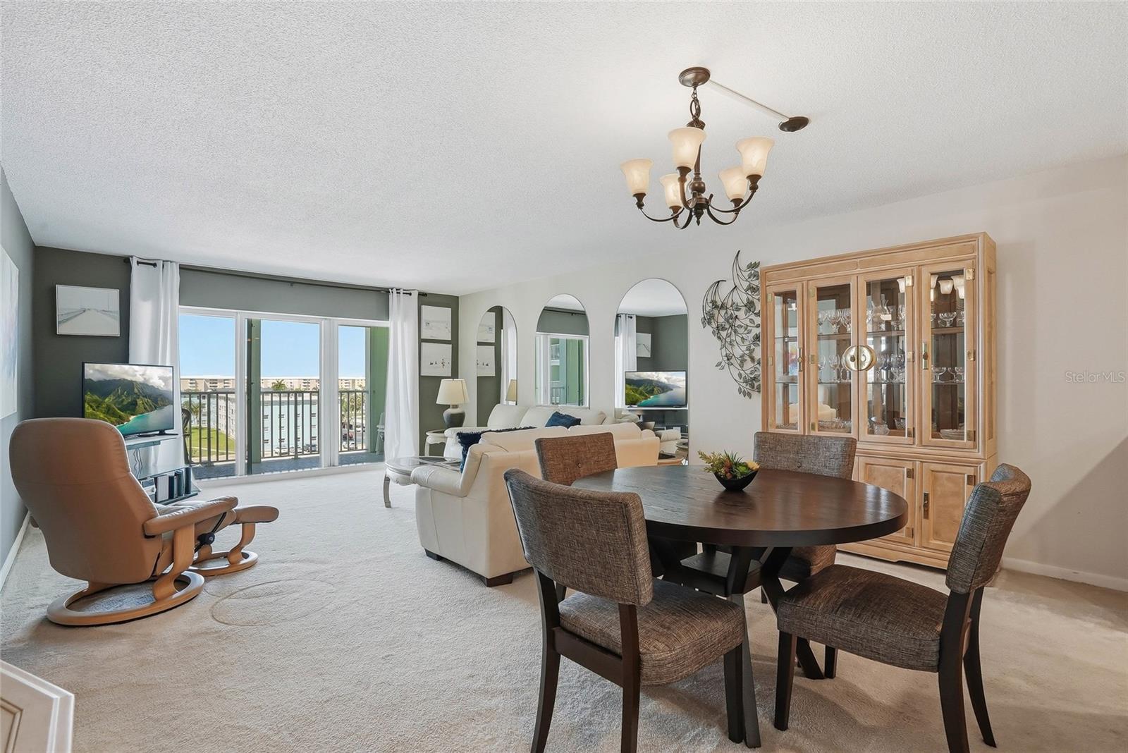 Dining Room opens up to Living Room.