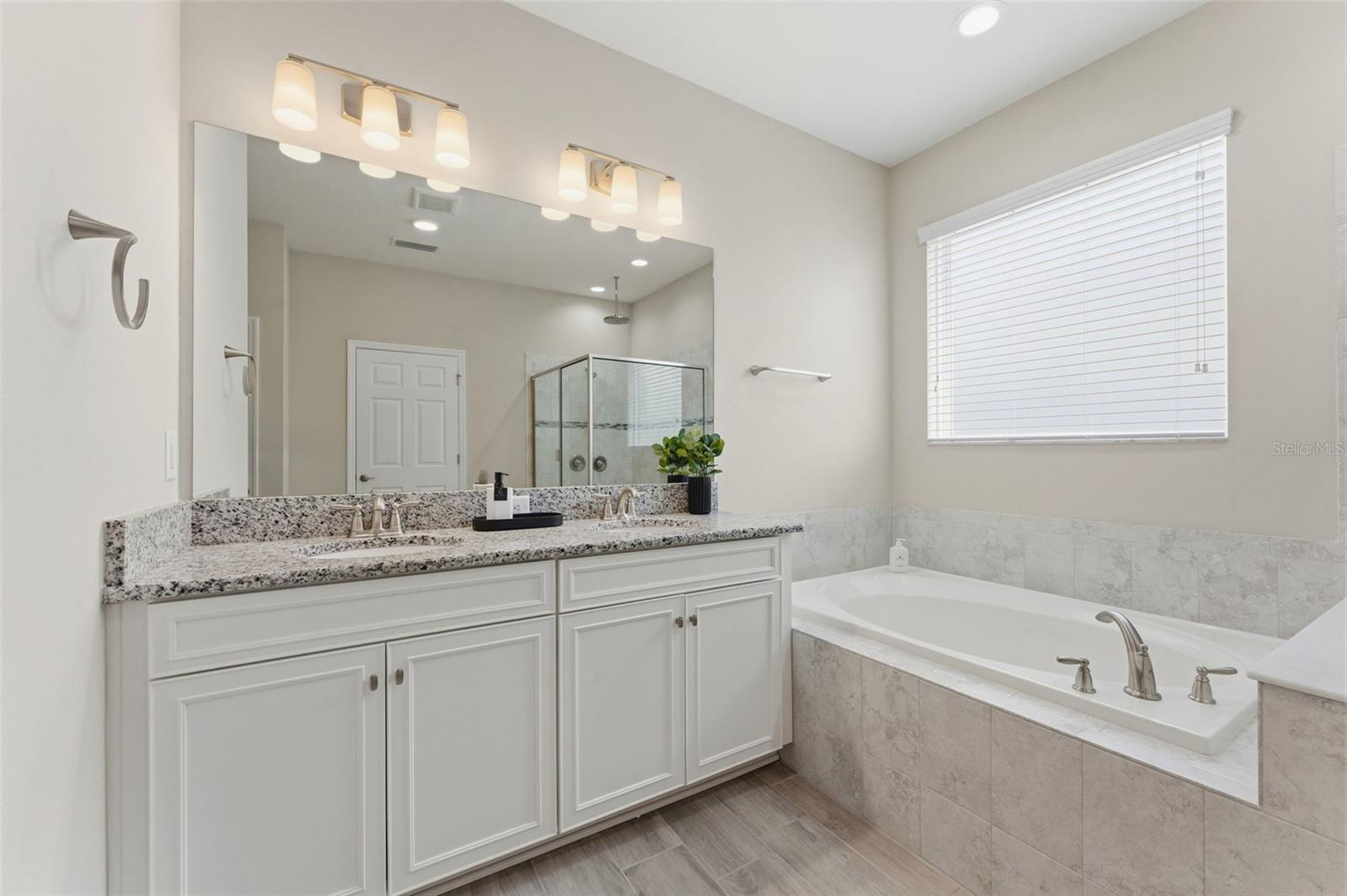 Master Bathroom with Tub and Vanity