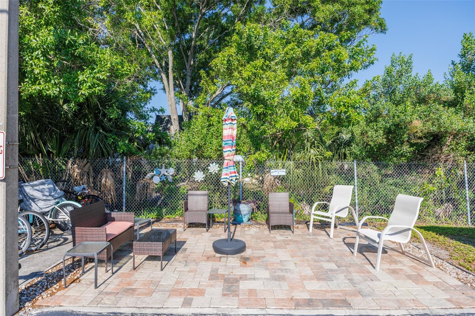 Sitting Area Outside Of Building