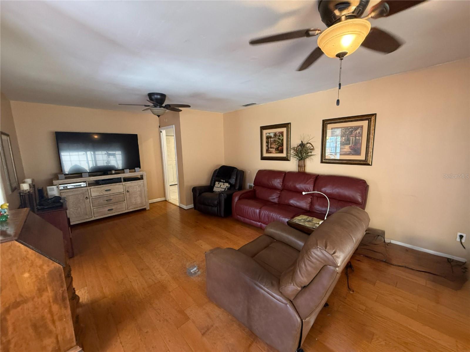 Living room with hardwood floors