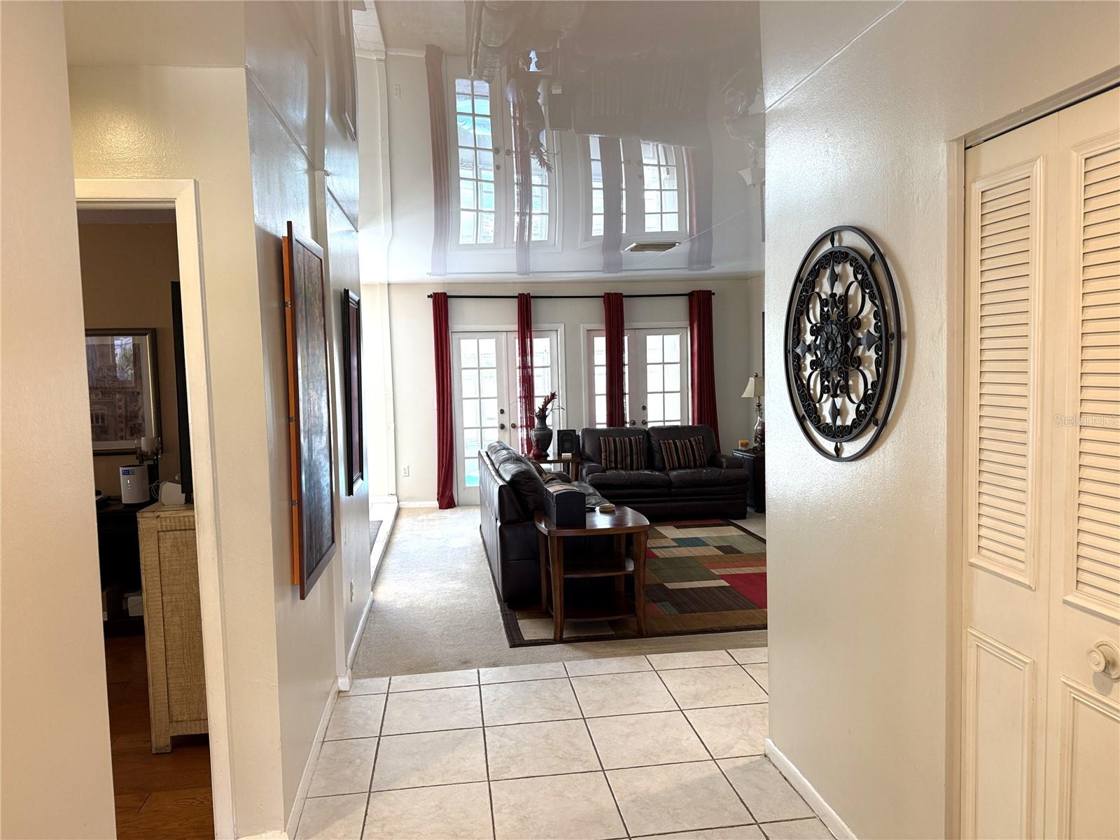 Foyer entry to family room