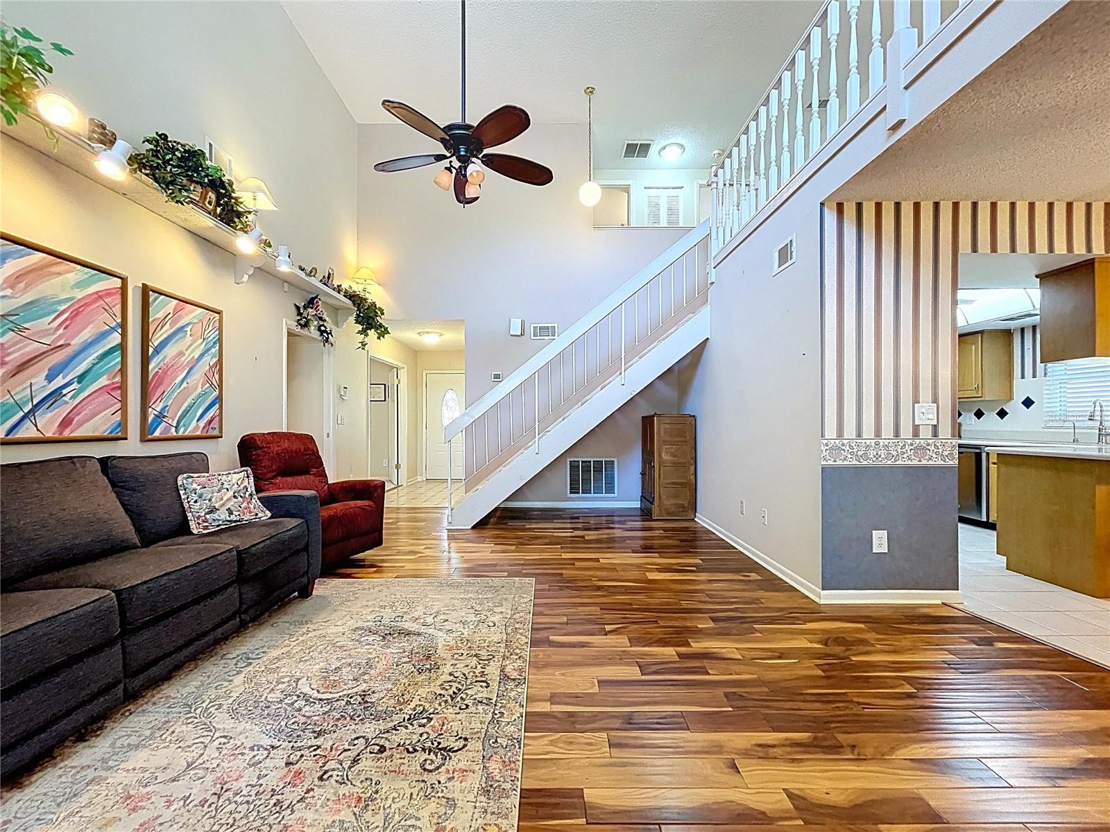 Stairway leads to loft