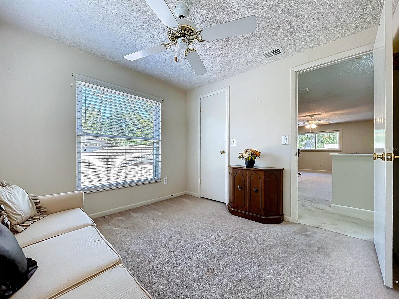 Large closet and two windows