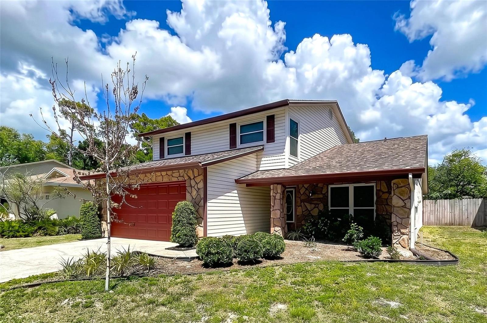 Covered entrance with small porch