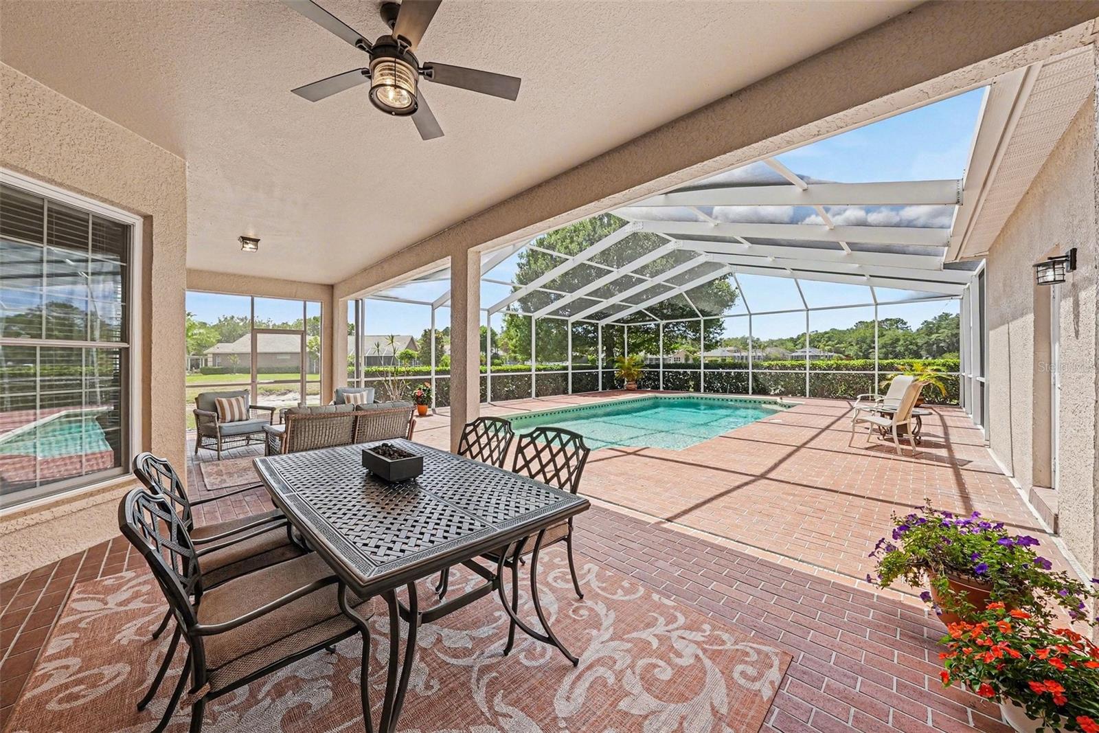 Covered Lanai-beautiful pond and sunset views