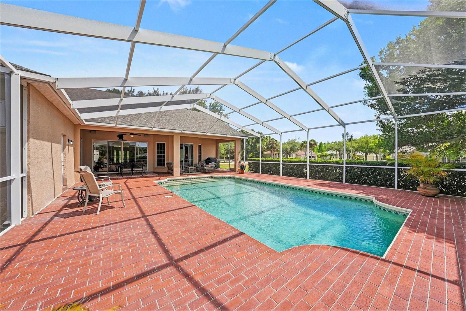 Spacious screened in backyard no side or back neighbors