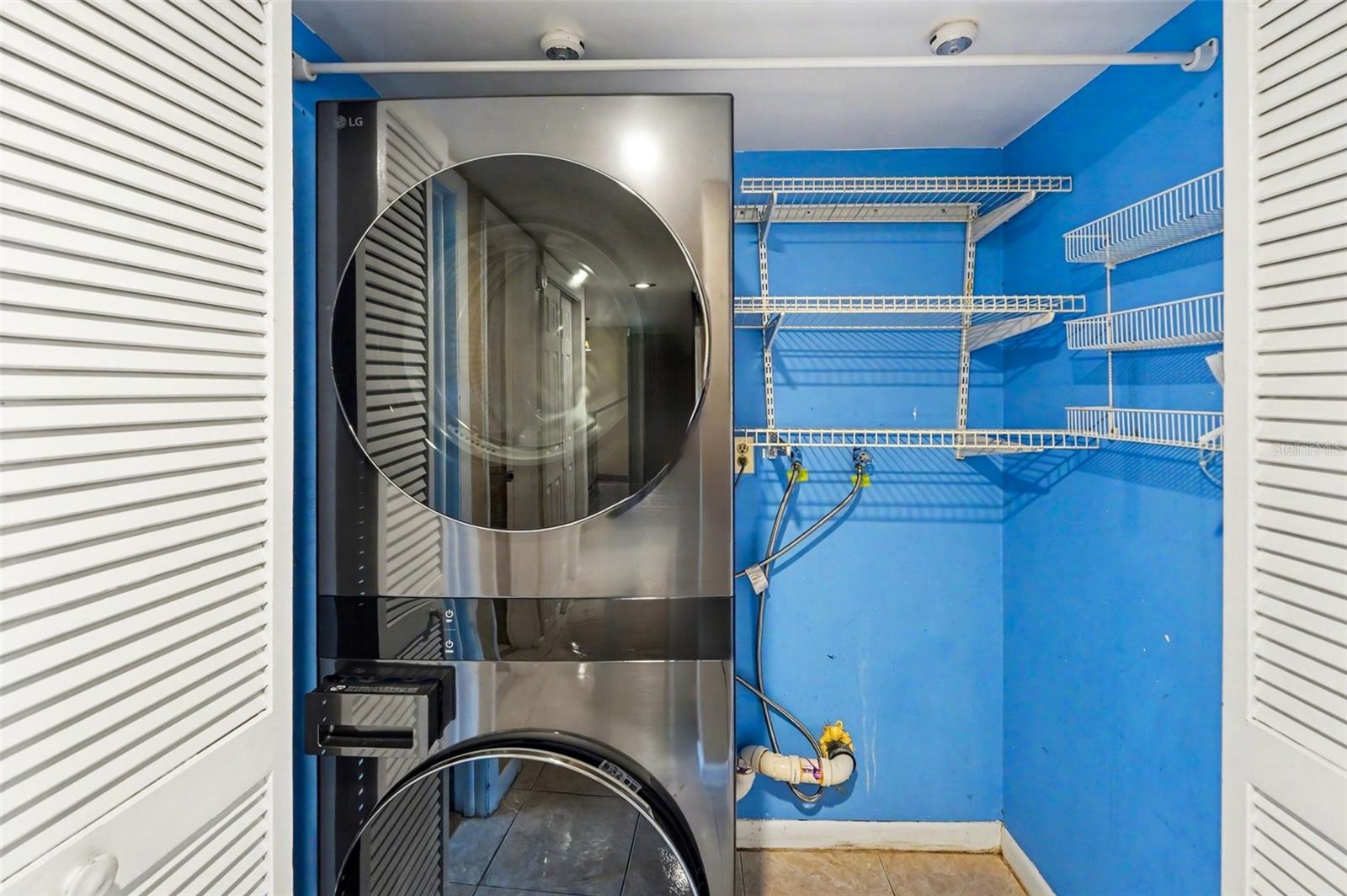 New Washer and Dryer in hallway closet