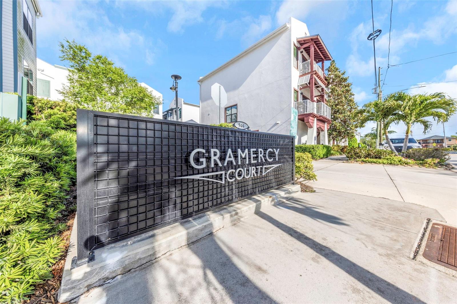 Downtown Dunedin's Gramercy Court Townhomes.