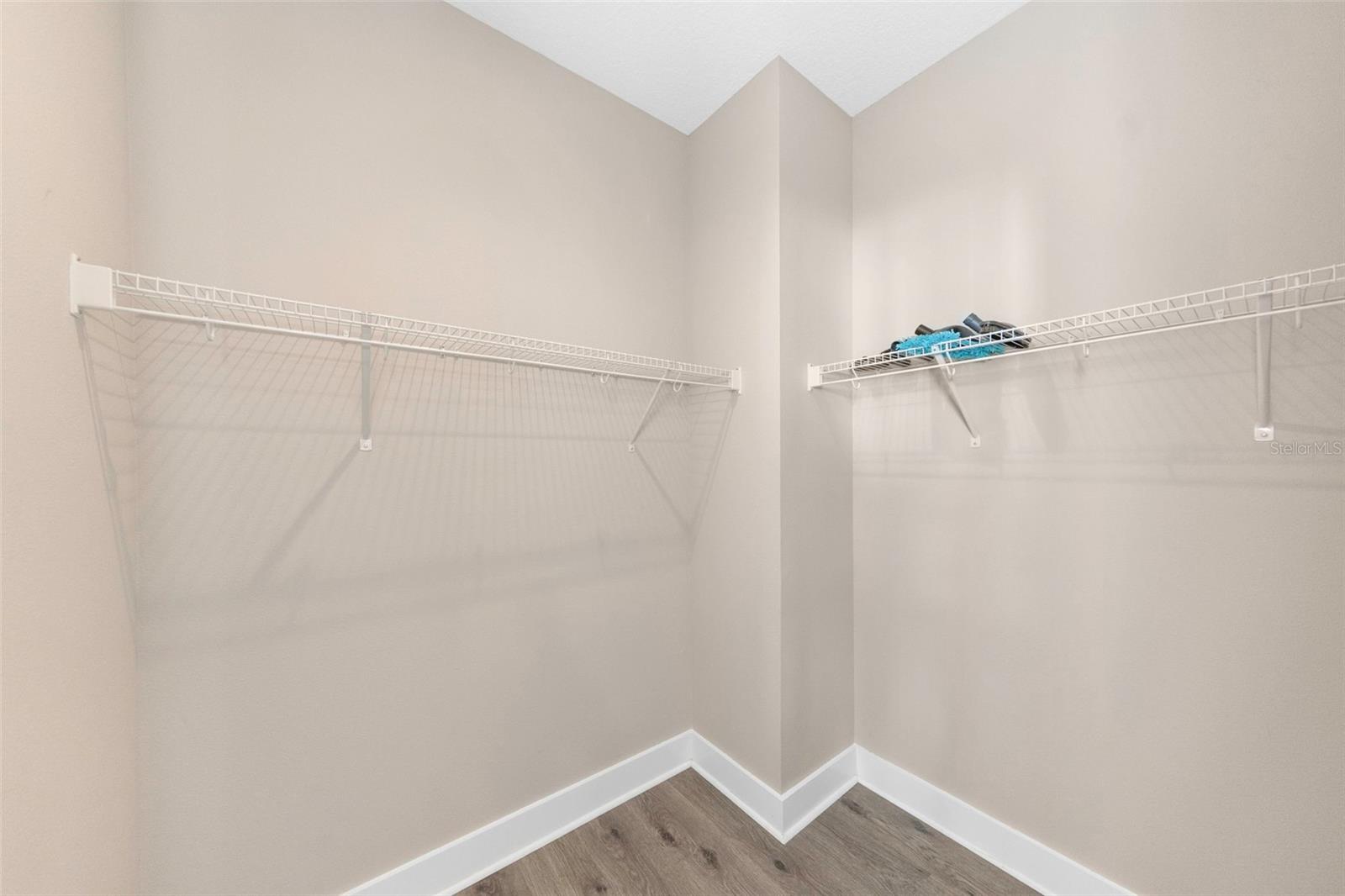 Primary bedroom features a large walk-in closet.