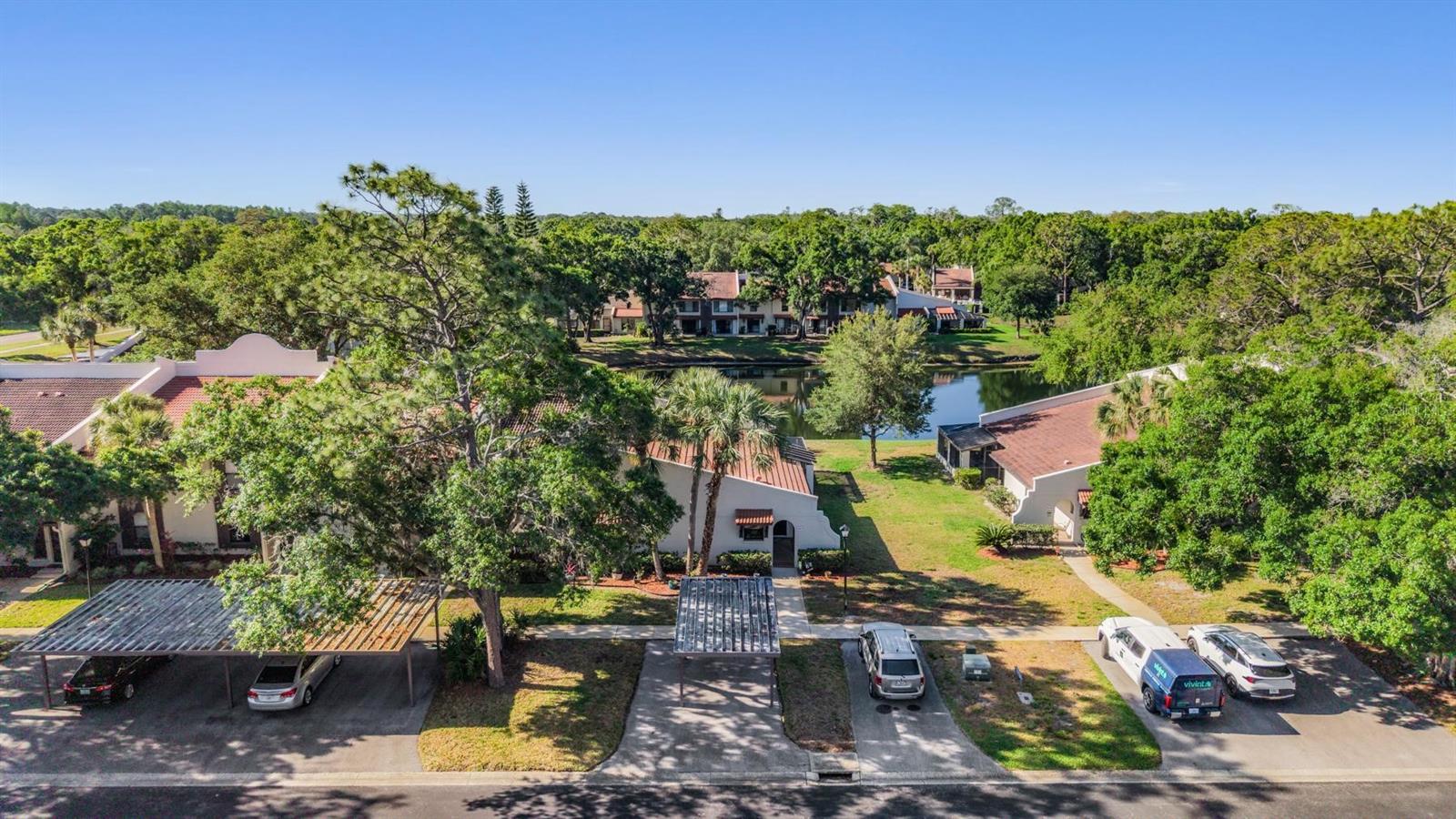 Aerial view of the front