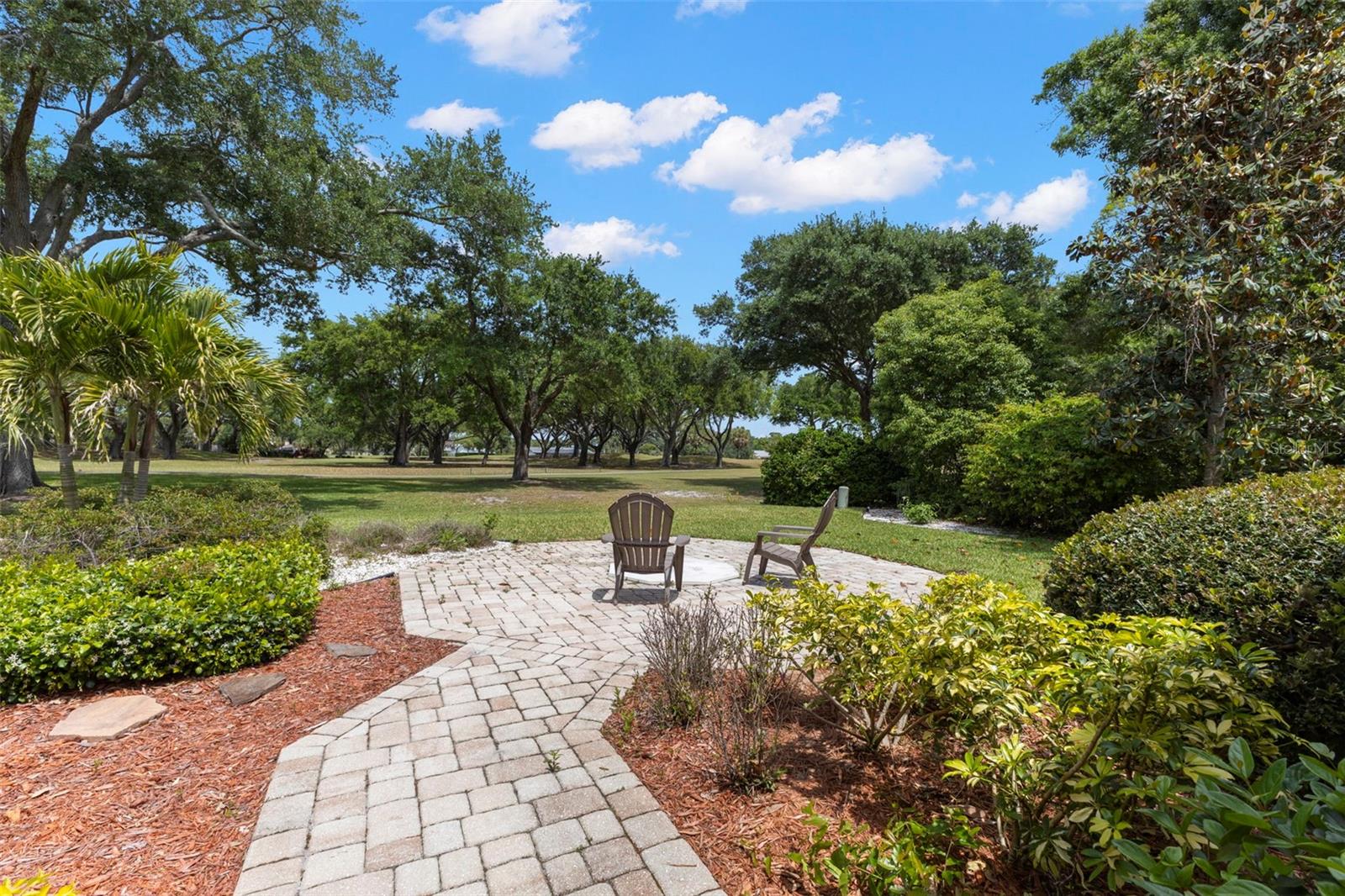 PAVED BACK YARD WITH XERISCAPE LOOKING ON THE 6TH FAIRWAY