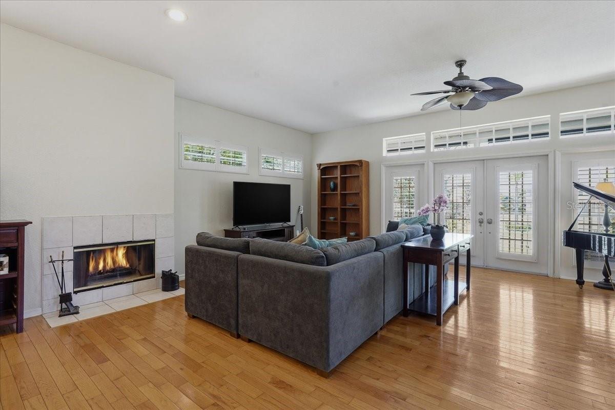 WOOD BURNING FIREPLACE