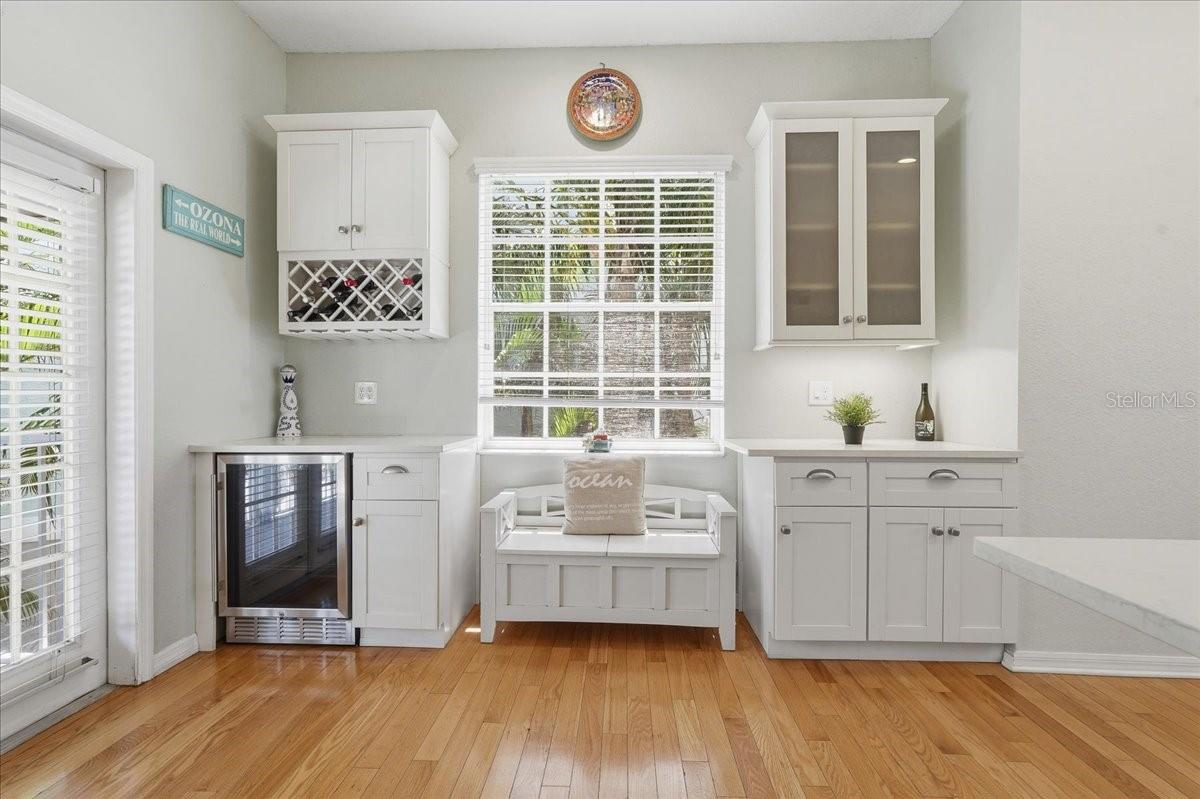 SEPARATE COFFEE AND WINE BAR STATIONS