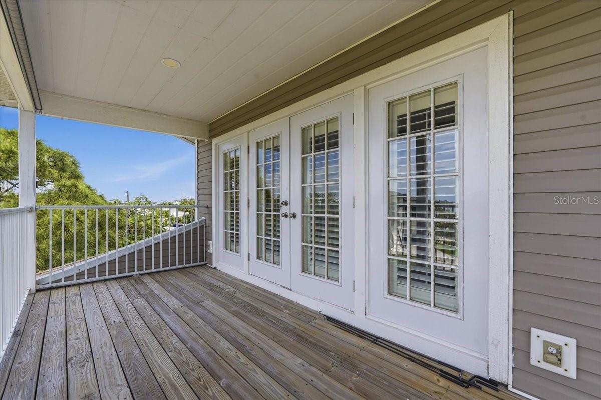 PRIVATE BALCONY OFF OF THE PRIMARY SUITE