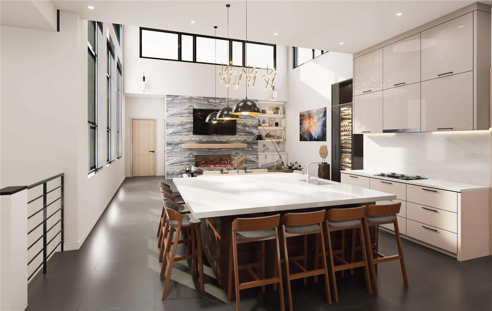 Kitchen Living Room View