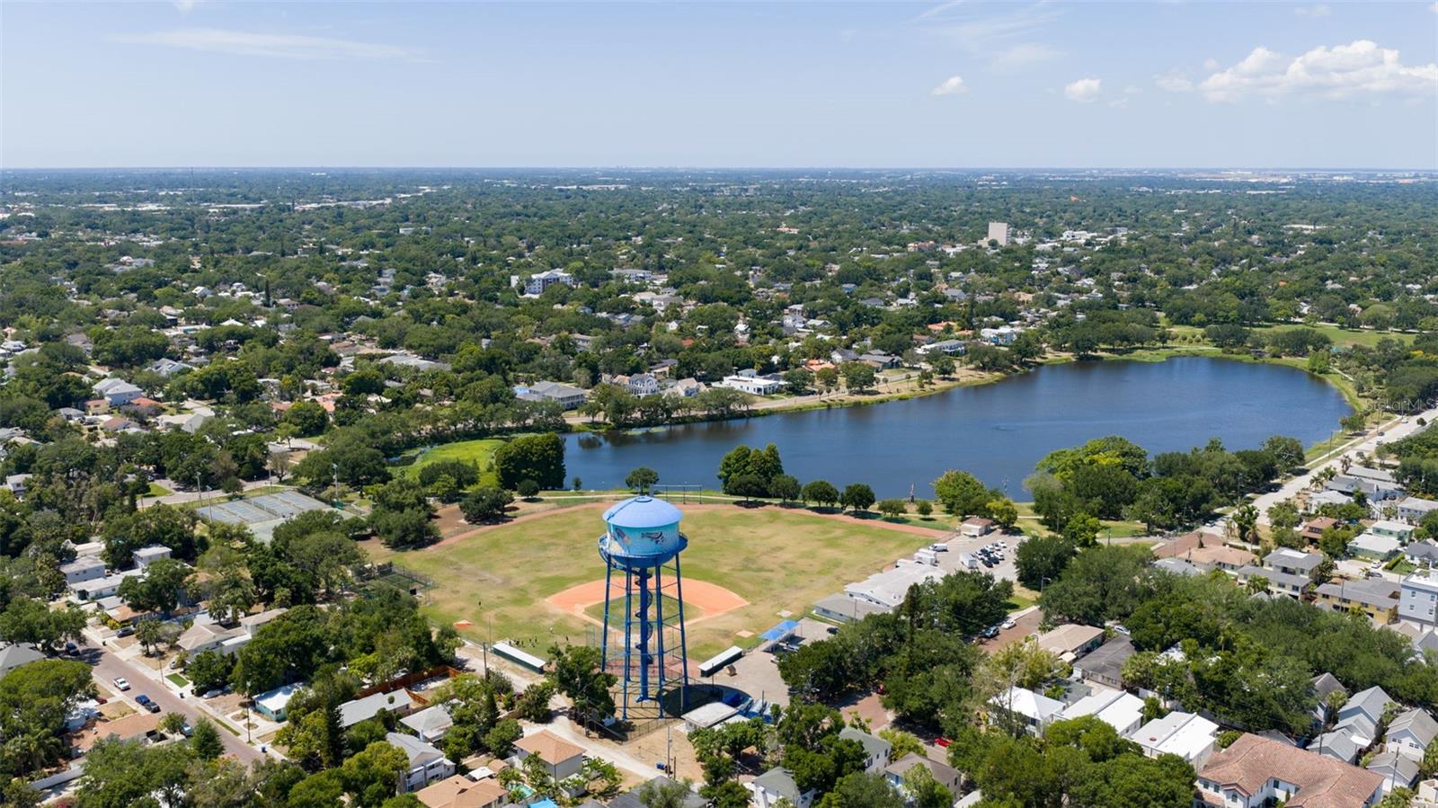 Aerial of Crescent Lake Park