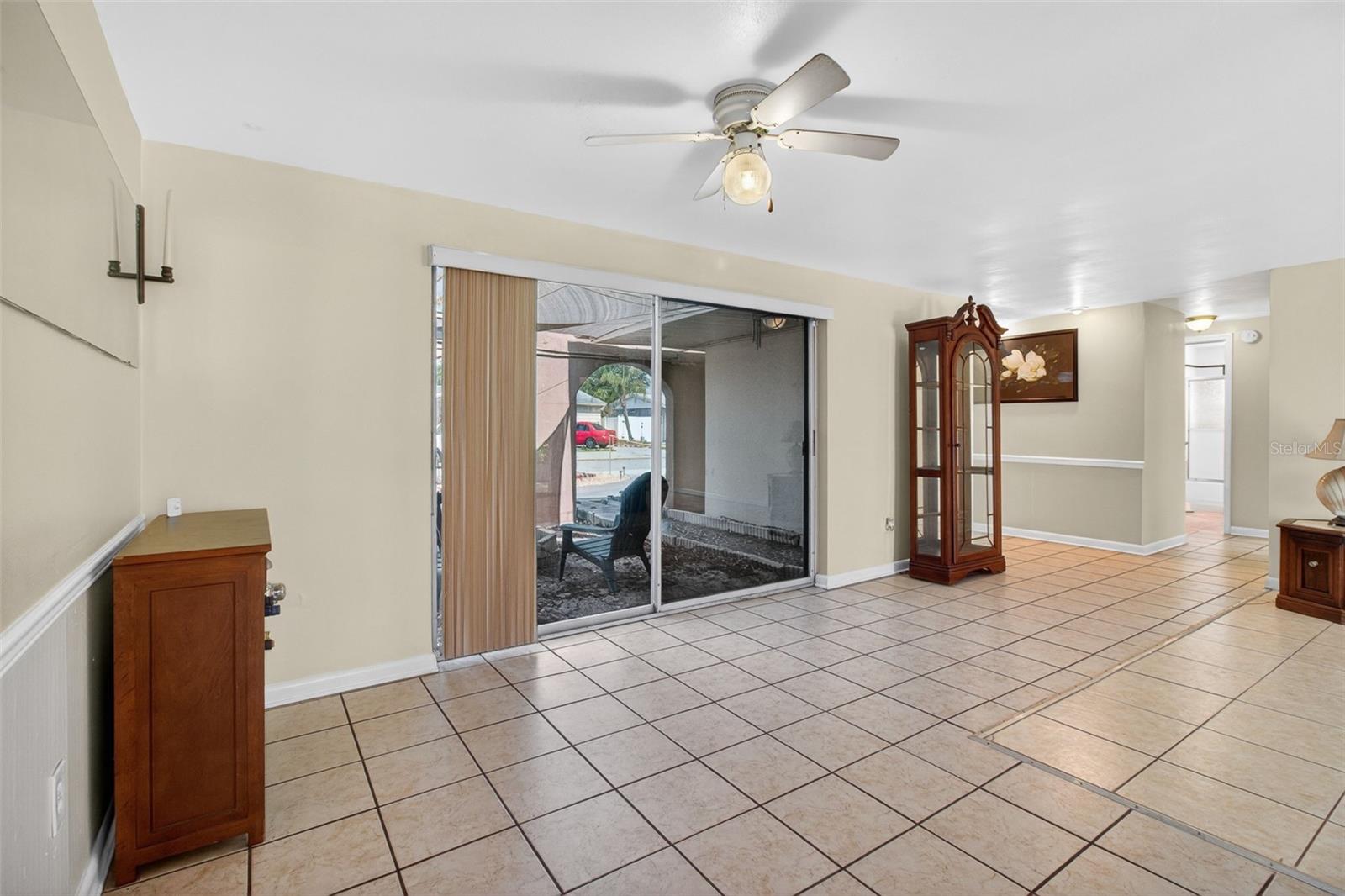 Dining Room has view of Front Courtyard