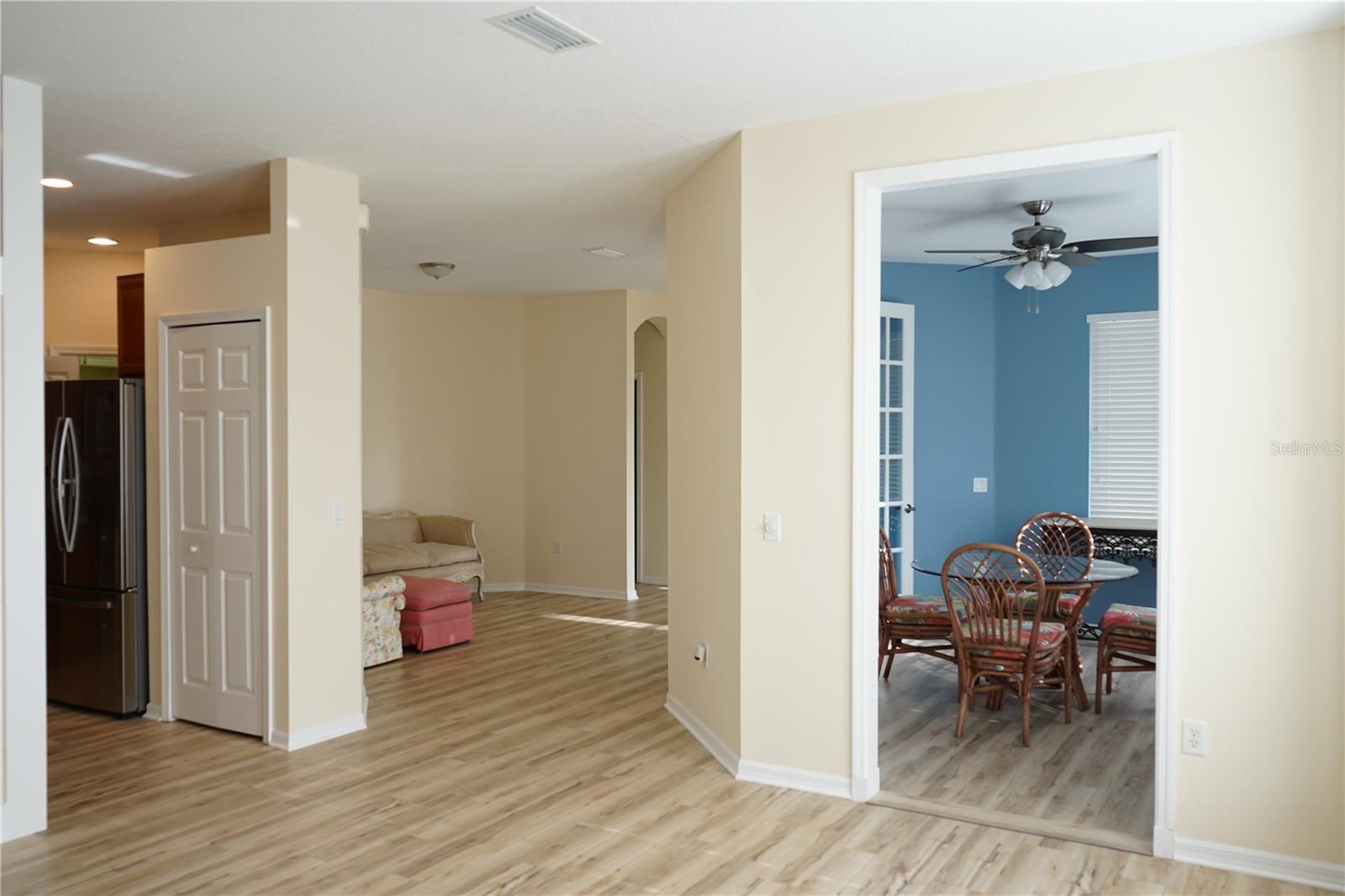 view to dining or office areas