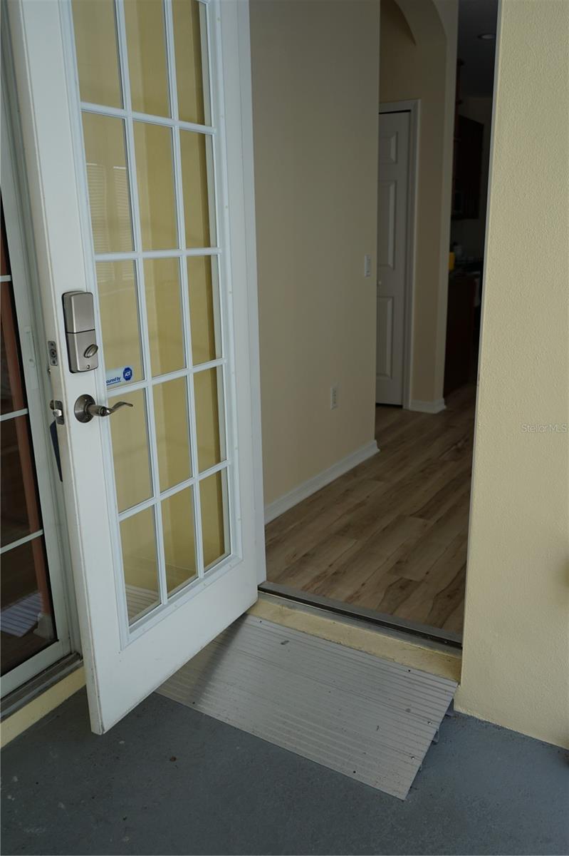 main entry has a ramp