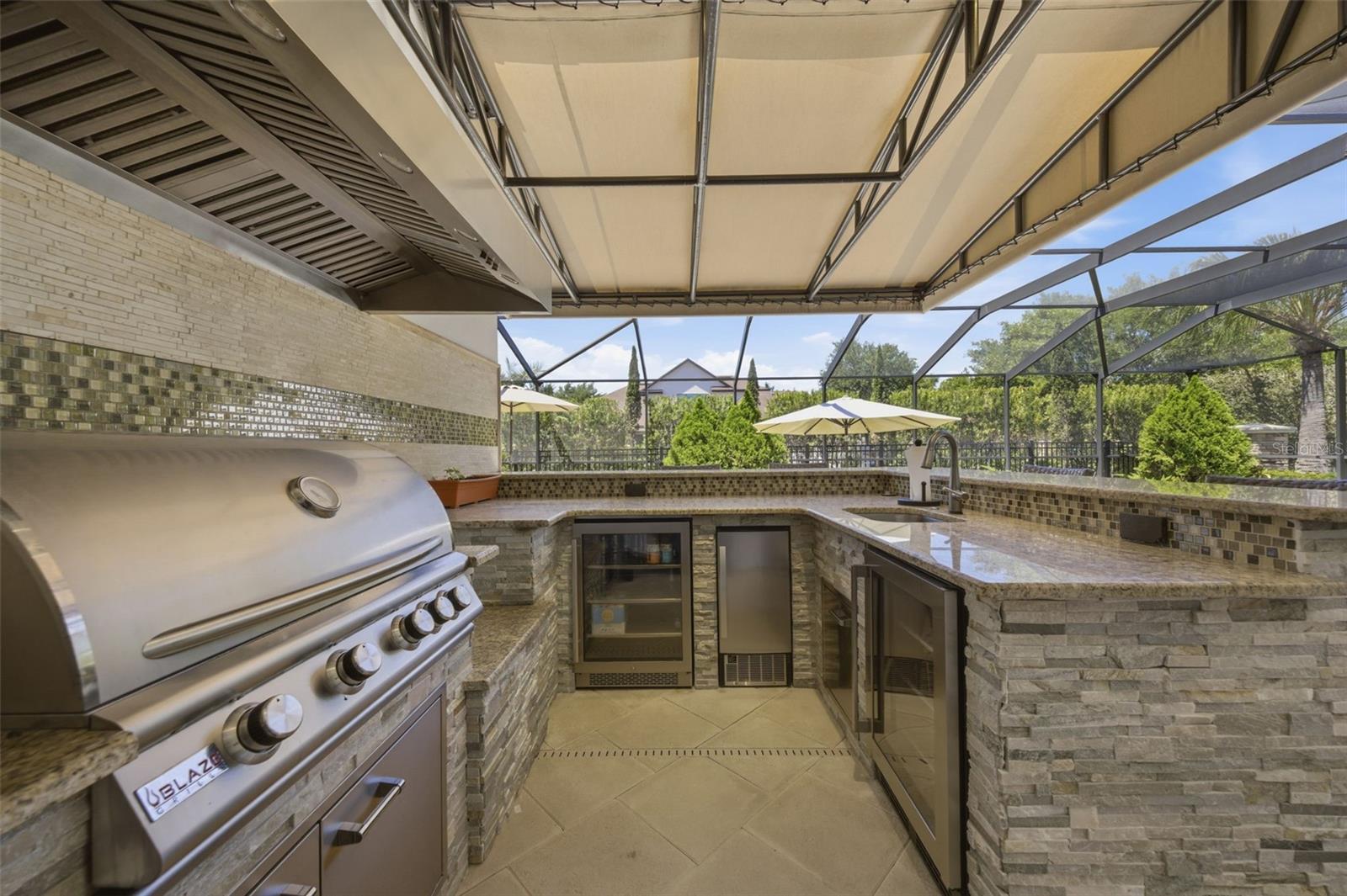 Professional grade outdoor kitchen.
