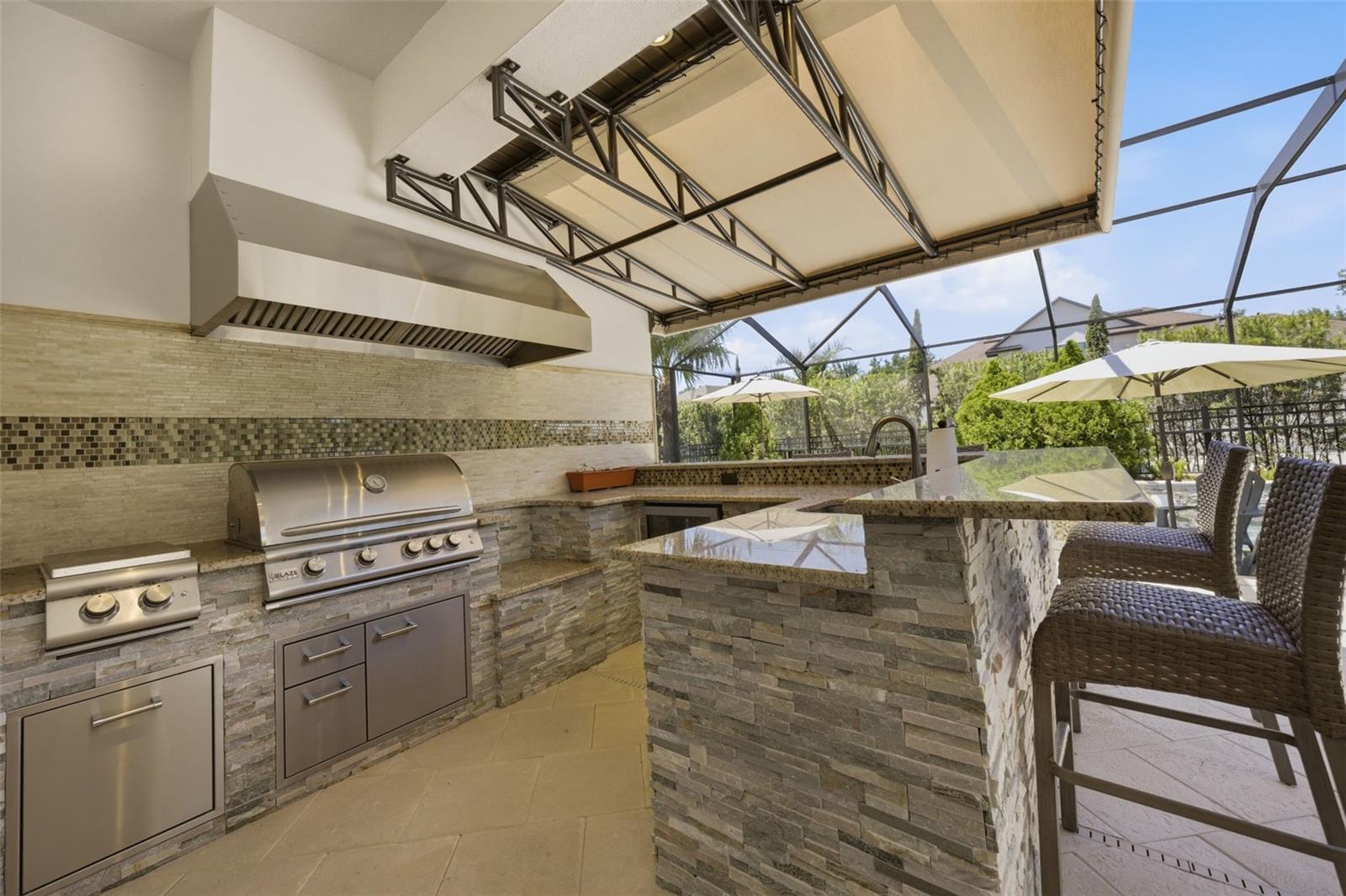 outdoor kitchen.