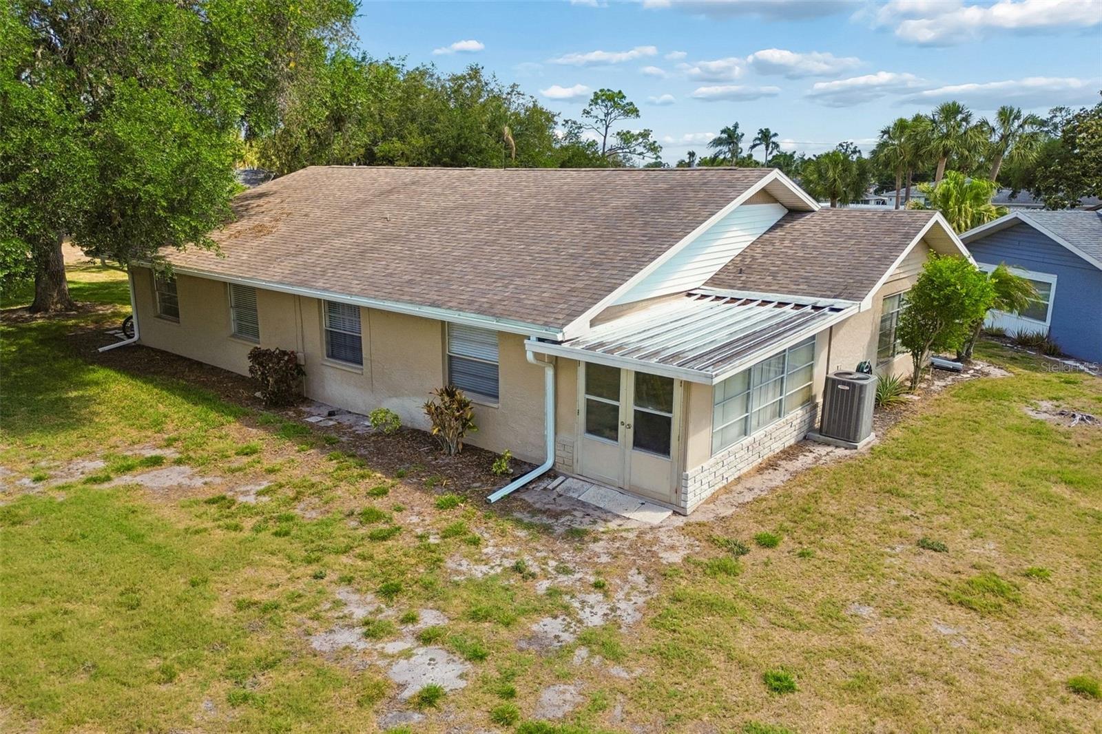 Aerial of rear elevation