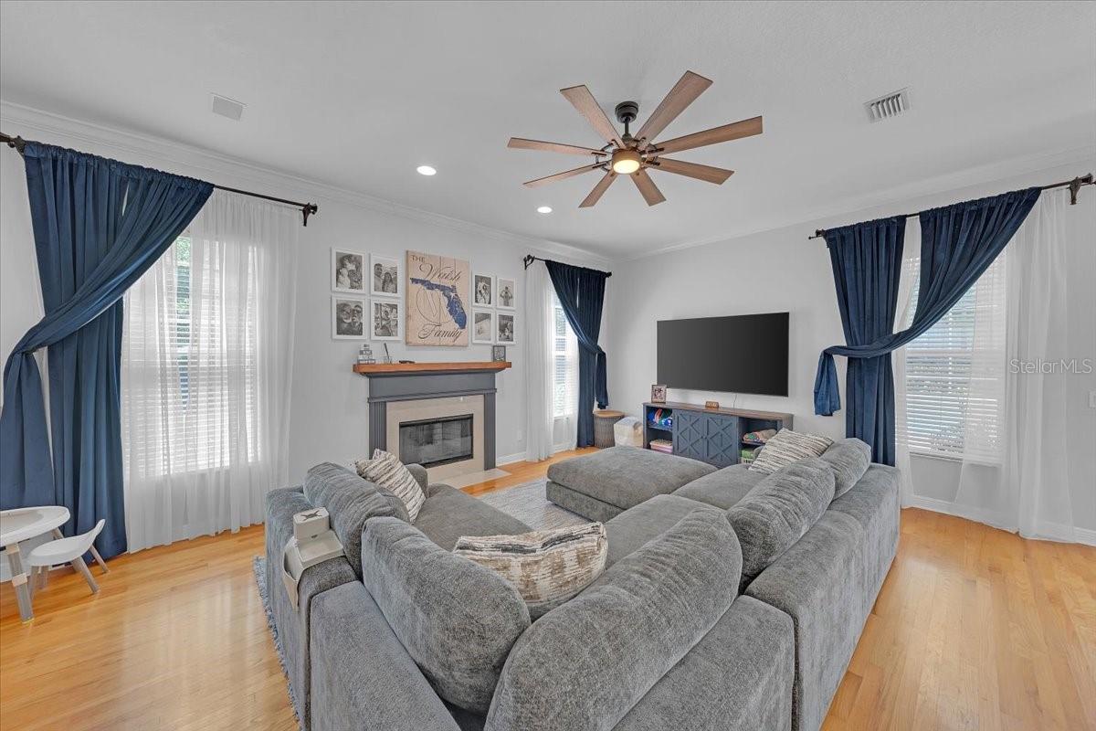 Custom Mantle & Wood-Burning Fireplace